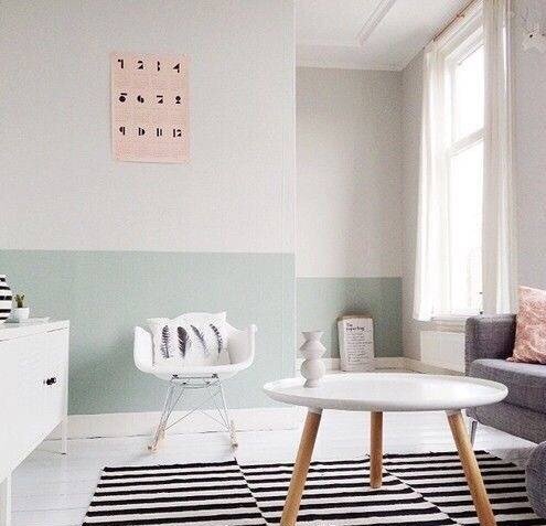 简简单单的绿色墙面，为家中增添一抹清新的亮色