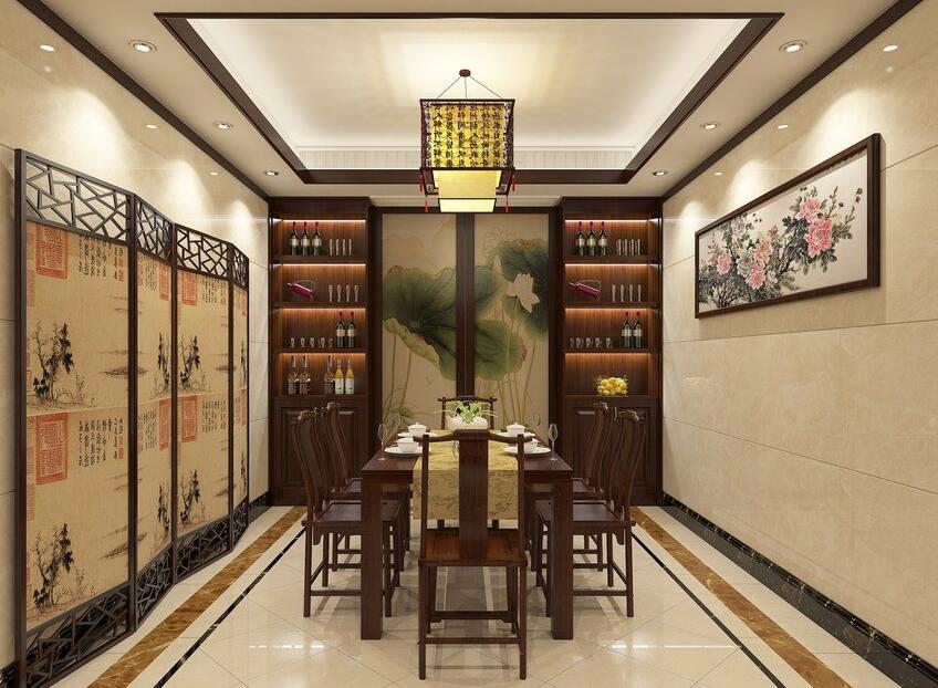 中式风格餐厅装修案例效果图（四）