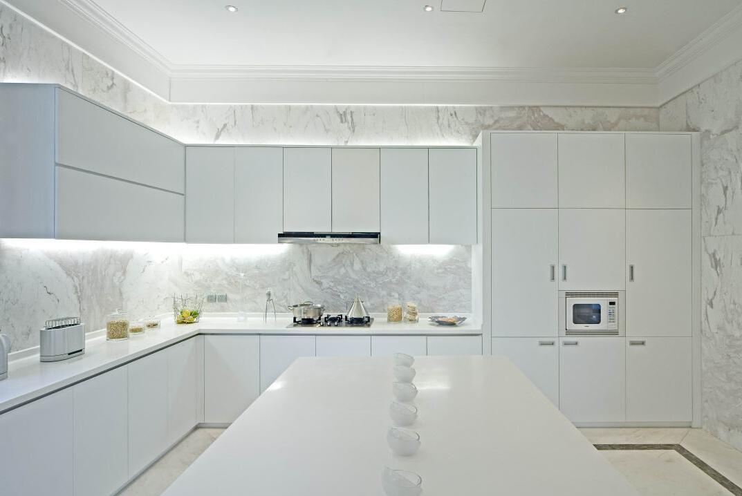 厨房翻新白色系橱柜设计参考效果图（一）