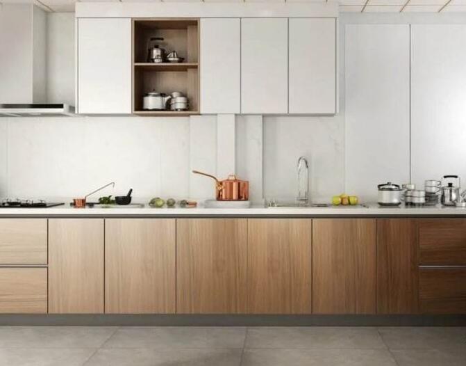 厨房翻新原木色橱柜设计案例效果图（一）